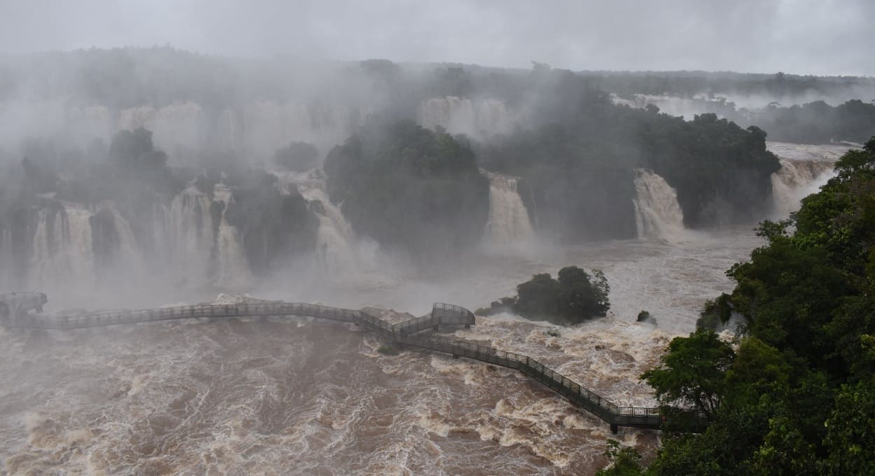 Cataratas Passarela Da Garganta Do Diabo Fechada No Brasil