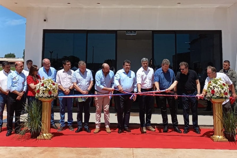 Inauguração da fábrica contou com a presença do presidente do Paraguai, Mario Abdo Benítez. Imagem: Gentileza/Ministério da Indústria e Comércio