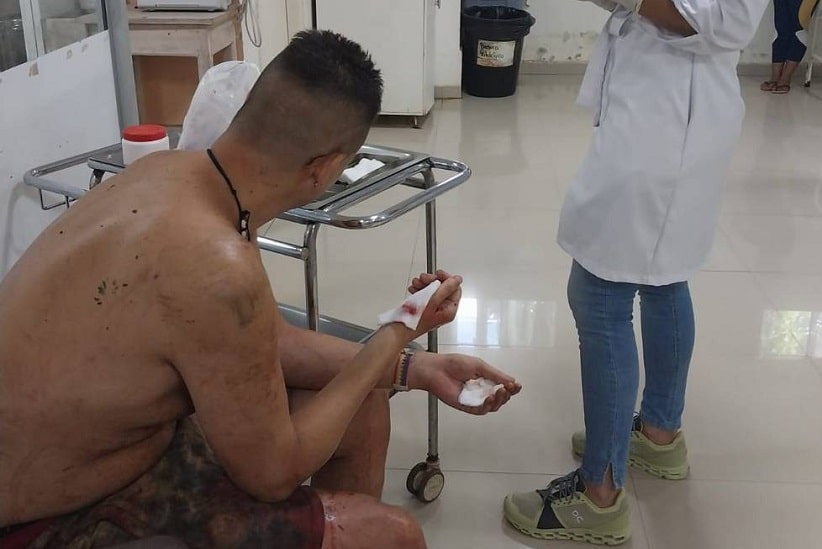 Turista foi atendido no Hospital Regional de Ciudad del Este. Imagem: Gentileza/Polícia Nacional do Paraguai