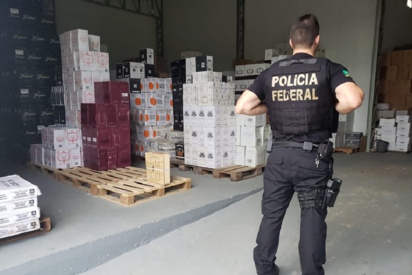 Vinhos entravam no Brasil pela fronteira tríplice entre Bernardo de Irigoyen, Dionísio Cerqueira e Barracão. Imagem: Polícia Federal