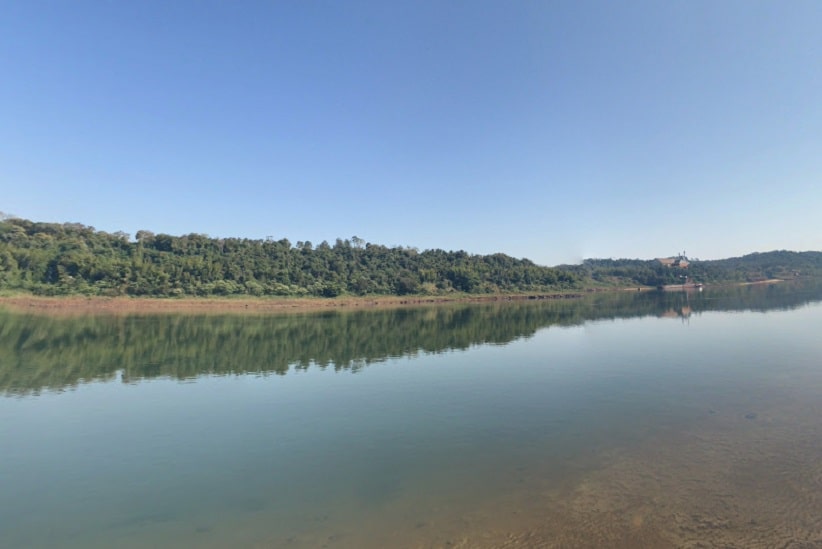 Rio Paraná no trecho de fronteira entre Paraguai e Argentina, em imagem de acervo do serviço Google Maps