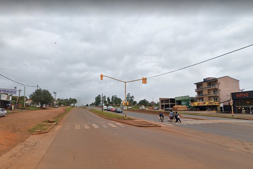 Morte foi descoberta nas proximidades da entrada da cidade de Garupá, a 291 quilômetros da fronteira. Imagem: Google Street View