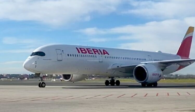 Aeronave da frota da companhia Iberia, líder de mercado nas conexões entre Europa e América Latina. Foto: Gentileza/Assessoria Iberia