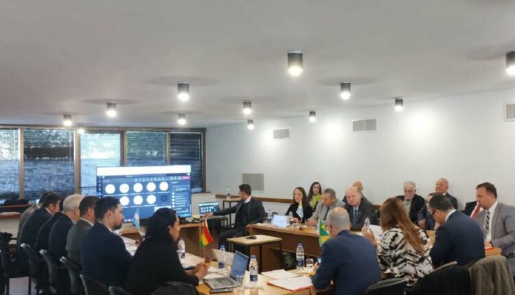 Reunião ocorreu na sede da Embaixada do Brasil em Buenos Aires. Foto: Gentileza/Ministério de Obras Públicas e Comunicações do Paraguai