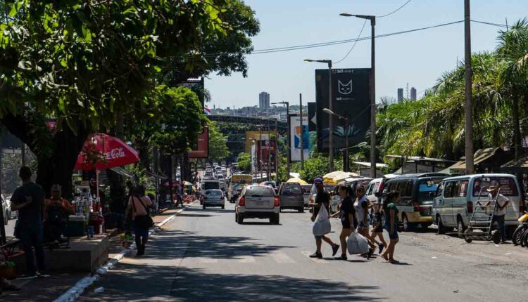 Situação ocorreu na área central de Ciudad del Este, próximo à Ponte da Amizade. Foto: Marcos Labanca/H2FOZ