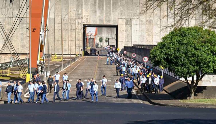 Simulação foi feita em uma das áreas mais sensíveis da hidrelétrica. Foto: Alexandre Marchetti/Itaipu Binacional