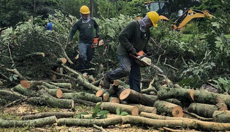 Praça se transformou em lamançall