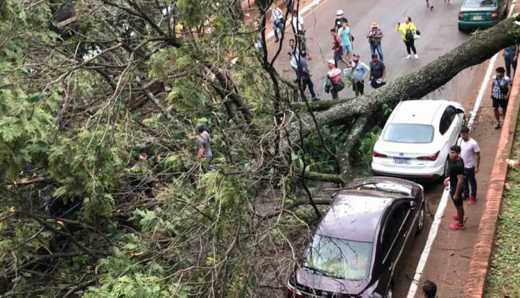 Trânsito na Rodovia Internacional PY02 ficou bloqueado. Foto: Gentileza/Prefeitura de Ciudad del Este