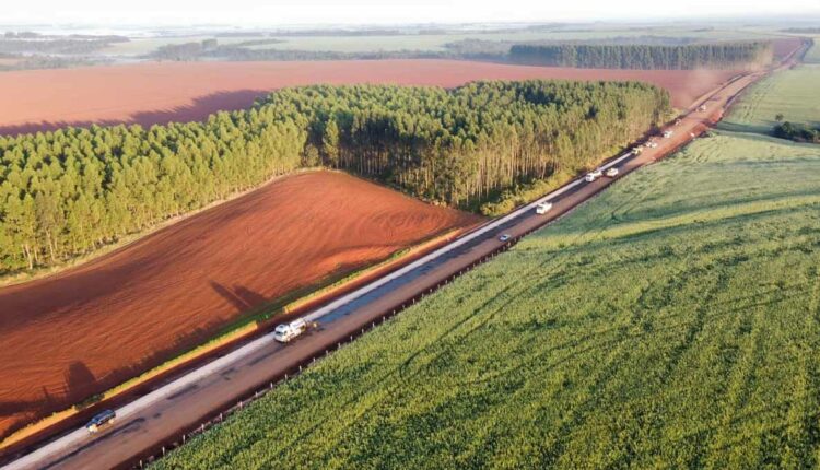 Trecho do Lote Rural do Corredor Metropolitano del Este, em imagem recente divulgada pelo Ministério de Obras Públicas e Comunicações (MOPC) do Paraguai.