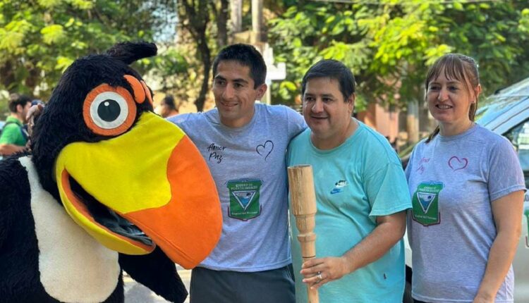 Ponto de partida foi a praça San Martín, na área central da cidade. Foto: Gentileza/Prefeitura de Puerto Iguazú