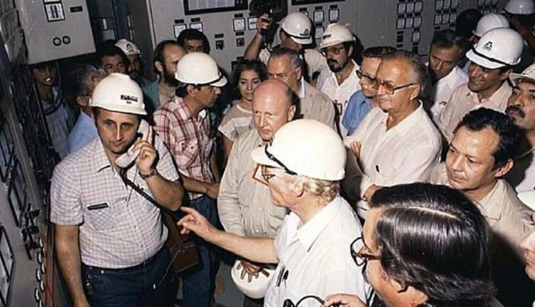 Cerimônia de acionamento da primeira unidade geradora de Itaipu. Foto: Arquivo Histórico/Itaipu Binacional