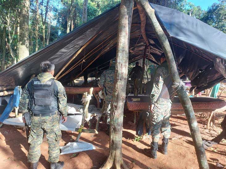 Ninguém foi preso durante o procedimento. Foto: Gentileza/Polícia Nacional do Paraguai