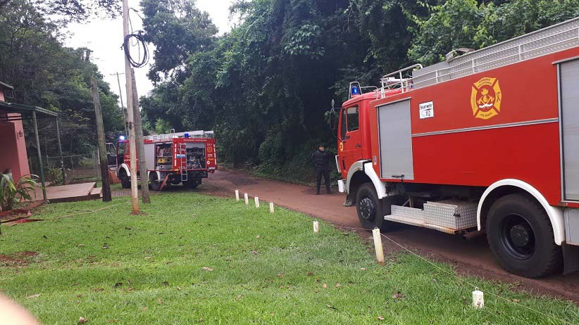 Bombeiros voluntários passam por treinamento constante. Foto: Gentileza/Bombeiros Voluntários de Puerto Iguazú