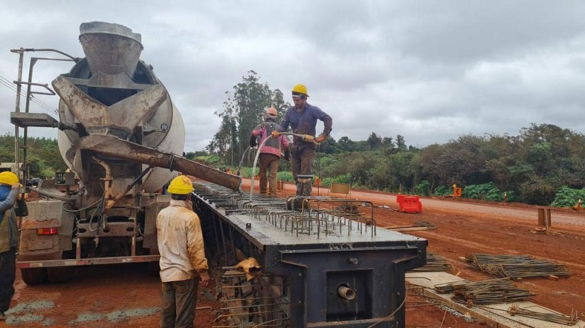 Ponte do km 20,7 é uma das intervenções mais adiantadas. Foto: Gentileza/MOPC