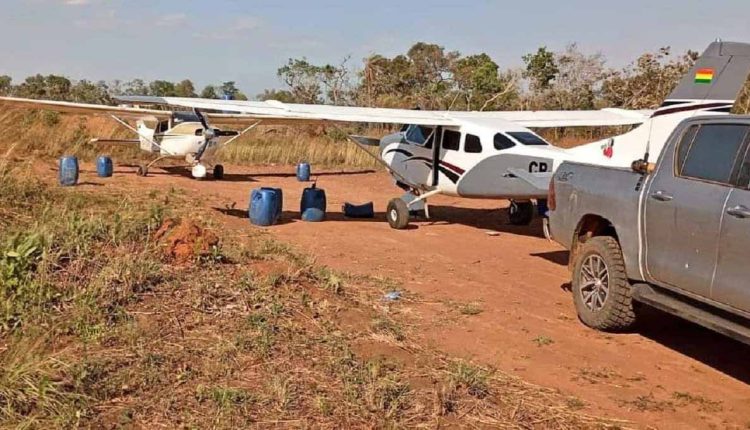 Deslocamento das aeronaves até a pista clandestina foi monitorado pela Senad. Foto: Gentileza/Senad