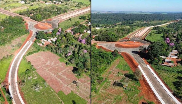 Vista aérea das estruturas do Lote Urbano em Presidente Franco. Foto: Gentileza/MOPC