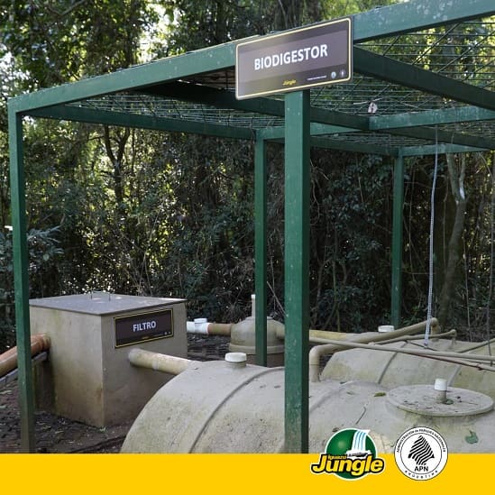 Biodigestor fará o tratamento das águas residuais. Foto: Gentileza/Iguazú Jungle