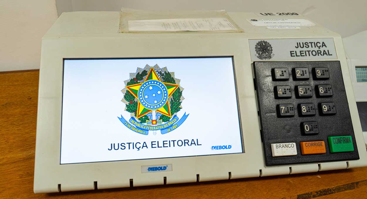 Urna eletrônica em Foz do Iguaçu.