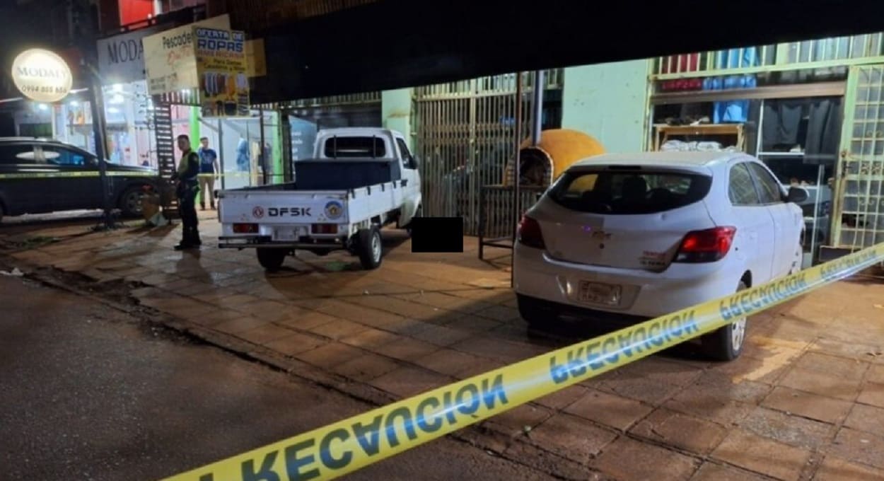 Crime ocorreu por volta da 1h (hora paraguaia). Foto: Gentileza/Polícia Nacional do Paraguai