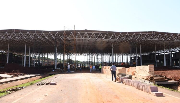 Vista geral da aduana paraguaia, em Presidente Franco. Foto: Gentileza/Itaipu Binacional (Paraguai)