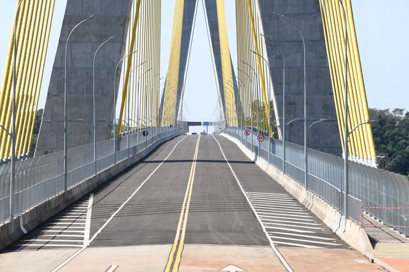 Ponte da Integração vista da cabeceira paraguaia, em Presidente Franco. Foto: Gentileza/Itaipu Binacional (Paraguai)