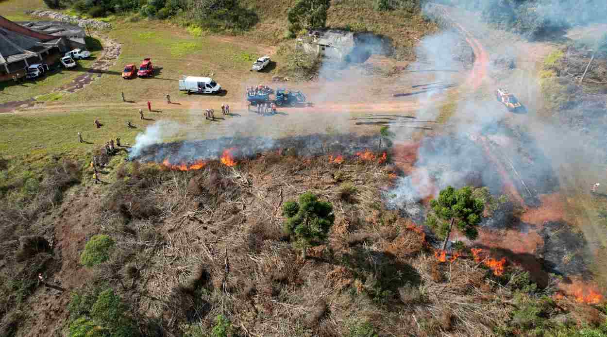 vermelho forcas armadas incendios - foto iat pr