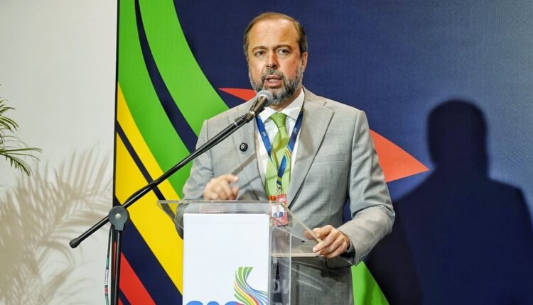 Ministro recebeu a imprensa durante as agendas do G20 na Terra das Cataratas. Foto: Marcos Labanca/Itaipu Binacional