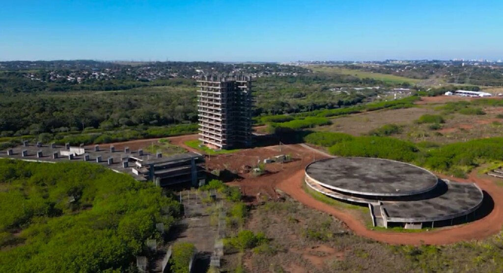 Vista atual da estrutura, localizada no antigo canteiro de obras de Itaipu. Foto: Divulgação/UNOPS