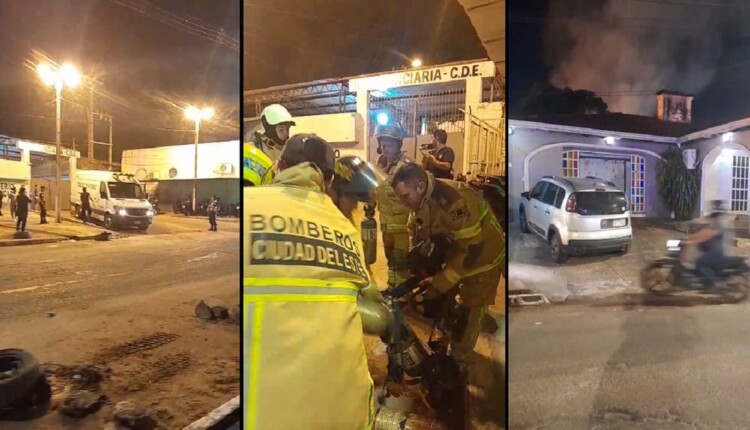 Bombeiros de Ciudad del Este foram rapidamente mobilizados. Imagem: Reprodução/Bombeiros Voluntários de Ciudad del Este