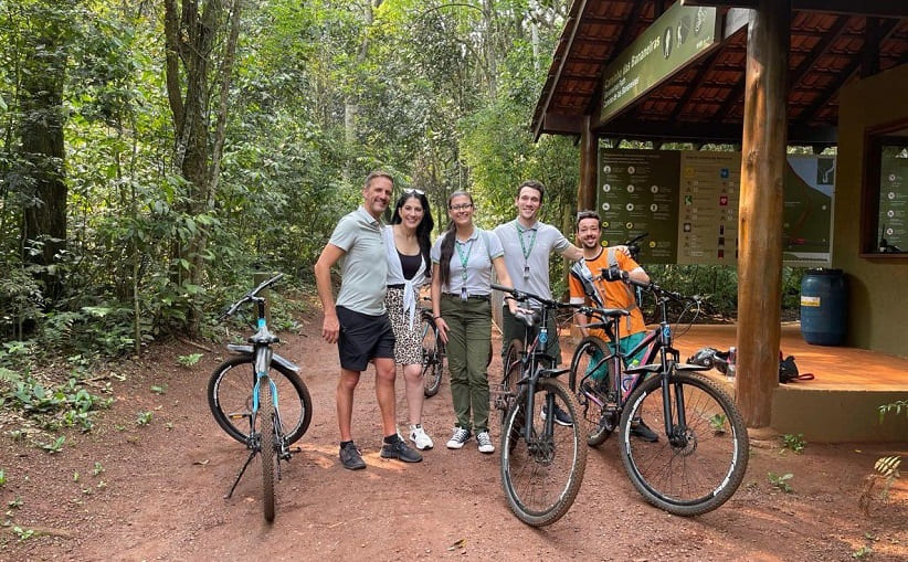 Equipe no Bike Poço Preto. Foto: Gentileza/Urbia Cataratas