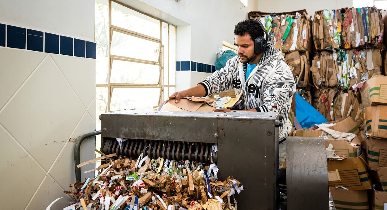 Mensalmente, são gerados entre 3,6 mil e 4,7 mil quilos de resíduos recicláveis em Itaipu. Foto: Rubens Fraulini/Itaipu Binacional