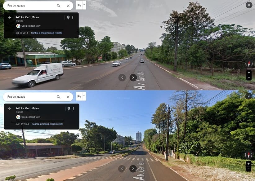 Redesenhada, Avenida General Meira ganhou novos prédios e condomínios. Foto: Google Street View