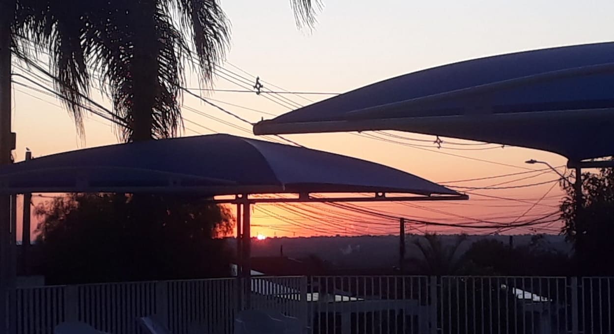 Fim de tarde na Região Norte de Foz do Iguaçu, olhando em direção ao Paraguai. Foto: Guilherme Wojciechowski/H2FOZ