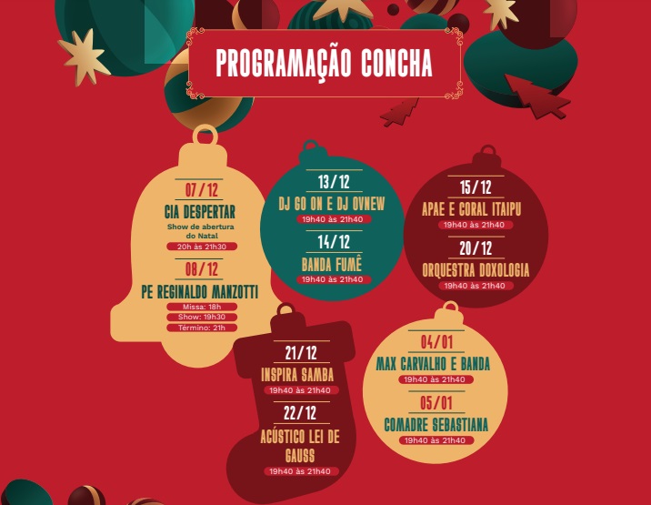 Apresentações marcadas para a concha acústica do Gramadão.