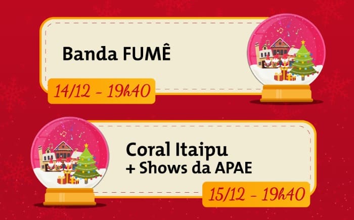 Programação de Natal para sábado e domingo