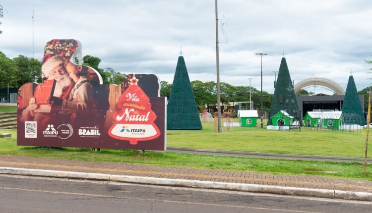 Gramadão da Vila A abriga a programação de Natal organizada por Itaipu.