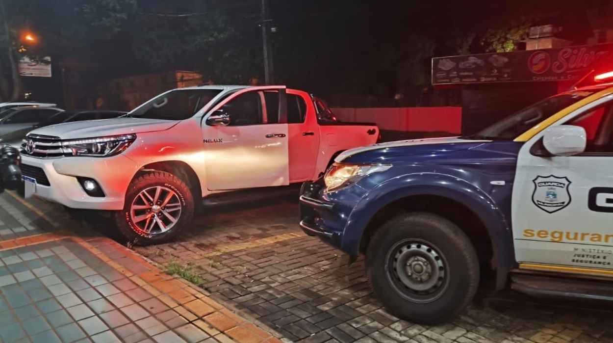 Guarda Municipal frustra furto de Hilux na Praça da Bíblia