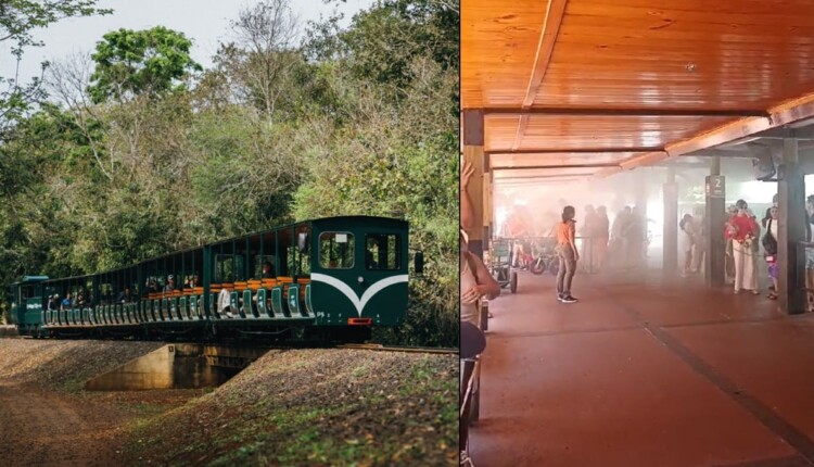 Trem Ecológico da Selva, que transporta os visitantes no lado argentino das Cataratas.