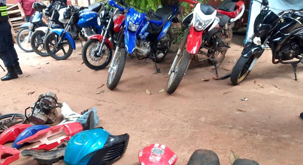 Motos eram furtadas ou roubadas no próprio Paraguai, nos municípios da região de fronteira.