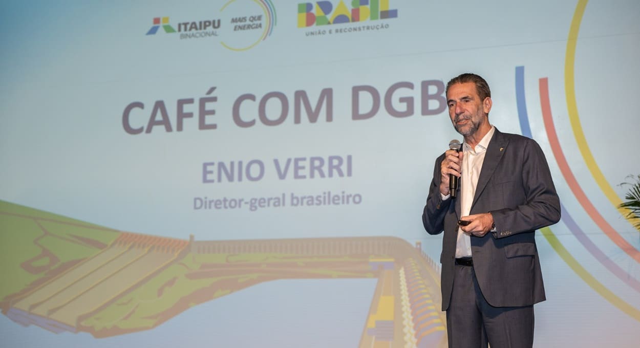 Apresentação sobre os dois anos de gestão em Itaipu ocorreu durante o evento Café com DGB.