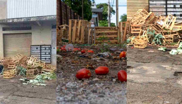 Descarte de alimentos em via pública na Vila Portes: leitor cobra medidas