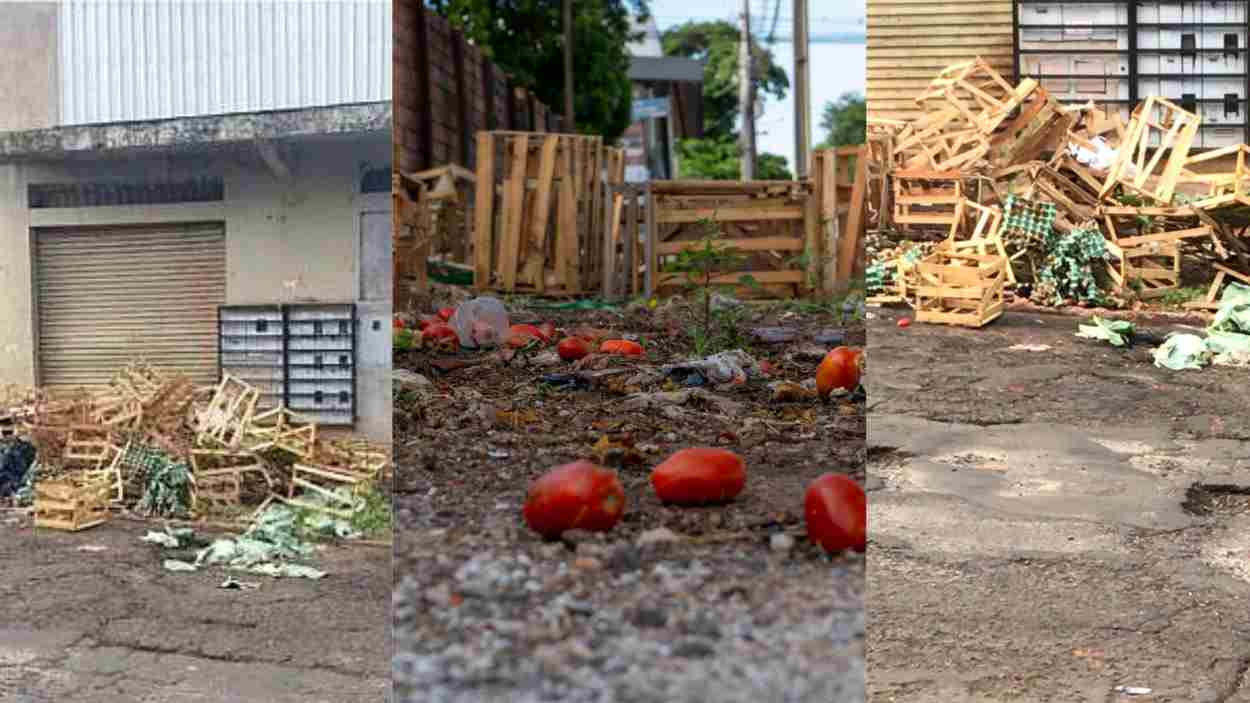 Descarte de alimentos em via pública na Vila Portes: leitor cobra medidas